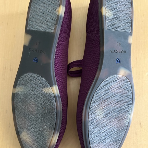 ROTHY'S Square Mary Jane Knit Upper Slip-On Flats Plum Purple Size 9.5 NIB - Picture 2 of 5